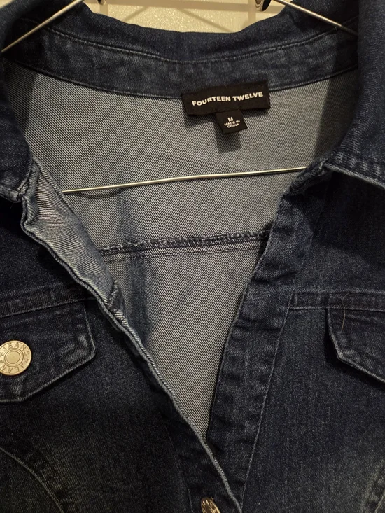 Fourteen Twelve Dark Wash Denim Dress - Navy Blue - Picture 4 of 5